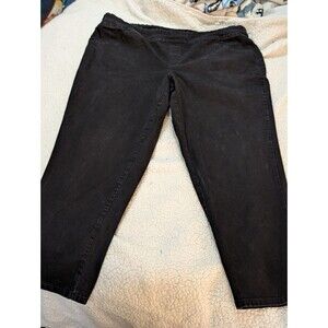 Terra Sky Size 2x Black Pull On Jeans 20/22
